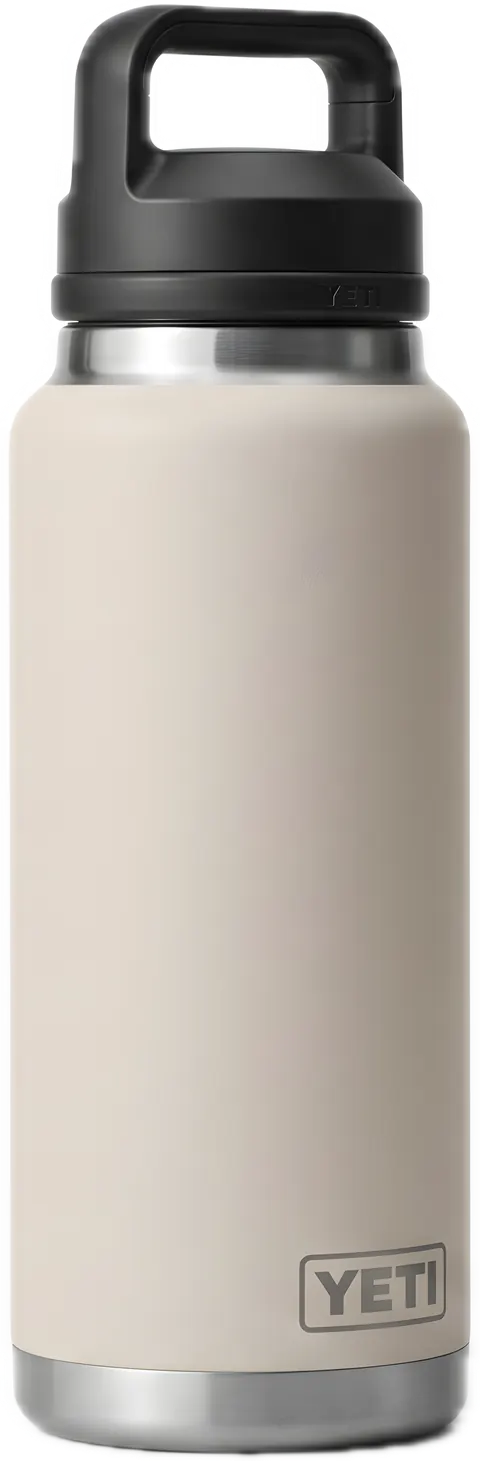 A sand-coloured YETI Rambler bottle